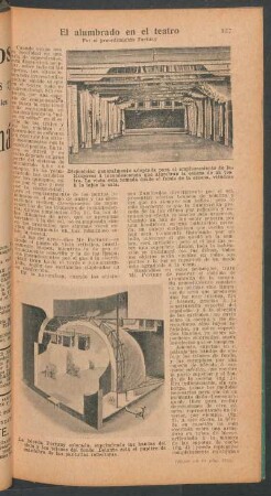 El alumbrado en el teatro : Por el procedimiento Fortuny