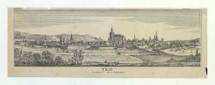 Ulm von Südwesten. Zustand 17 Jhdt. um 1850