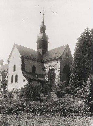 Etville am Rhein. Ansicht der Klosterbasilika der ehemaligen Zisterzienserabtei