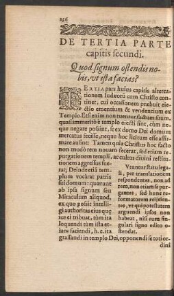 De Tertia Parte capitis secundi.