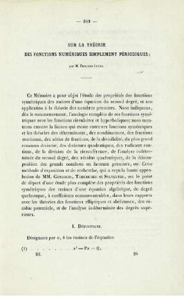 Sur la théorie des fonctions numériques simplement périodiques.