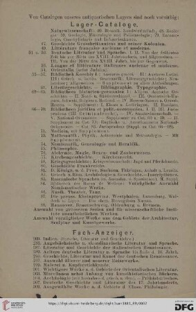 Lager-Cataloge