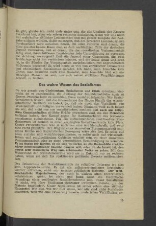 Das wahre Wesen des Sozialismus