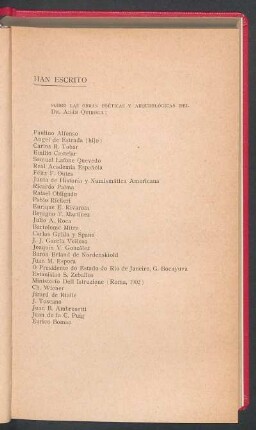 Han escrito sobre las obras poéticas y arqueológicas del Dr. Adán Quiroga
