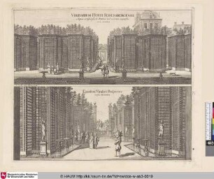 Viridarium horti Rosersbergensis; Eiusdem Viridarii Prospectus versus Orientem.