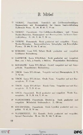 B. Möbel (Nr. 77-118)