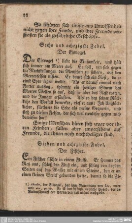 Sieben und achtzigste Fabel. Der Fischer