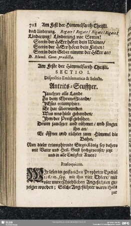 Am Feste der HimmelfarthChristi