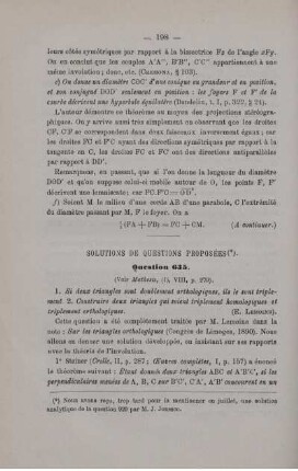 SOLUTIONS DE QUESTIONS PROPOSÉES.