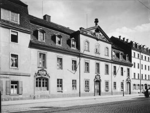 Dresden, Friedrichstadt, Friedrichstraße 50. Essenius'sches Haus (Soli-Deo-Gloria)