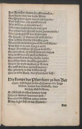 Hie kompt der Pfarrherr zu den Betthen ...