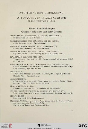 Zweiter Versteigerungstag (Nr. 513-751)