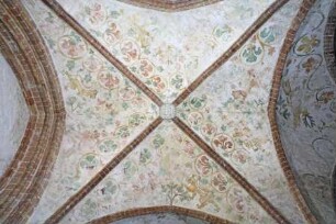 Gewölbebilder mit Drolerien, Ranken- und Laubwerk — Löwen, Ranken- und Laubwerk
