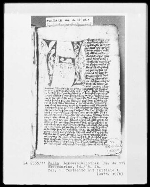 Abecedarius — Initiale A, Folio 1 recto