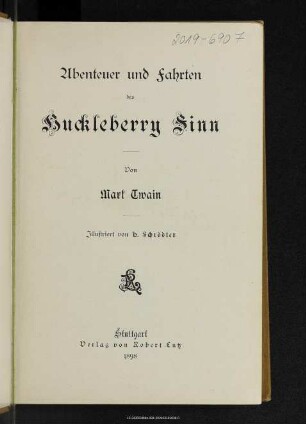 Abenteuer und Fahrten des Huckleberry Finn