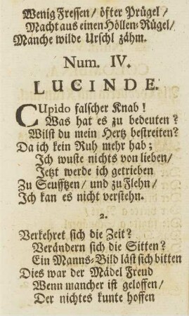 Num. IV. Lucinde