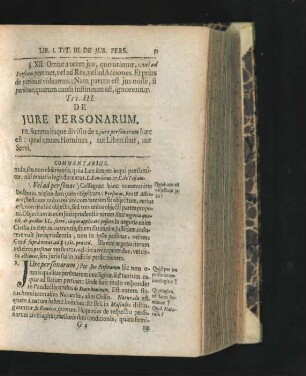 Tit. III. De Iure Personarum.