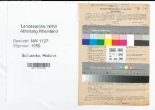 Entnazifizierung Helene Schuenke , geb. 03.01.1888 ()
