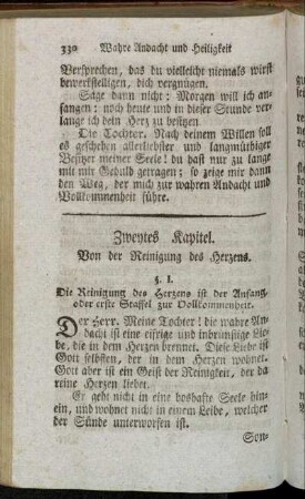 Zweytes Kapitel. Von der Reinigung des Herzens.