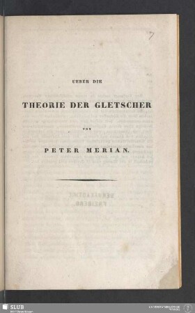 Ueber Die Theorie Der Gletscher