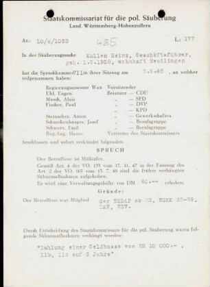 Kullen, Heinz