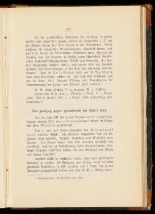 [2.] Der Feldzug gegen Frankreich im Jahre 1815.