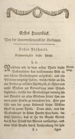 Erster Abschnitt. Nothwendigkeit dieser Pflicht.