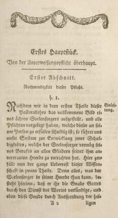 Erster Abschnitt. Nothwendigkeit dieser Pflicht.