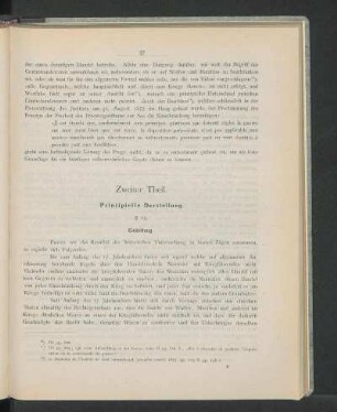 Zweiter Theil. Prinzipielle Darstellung.