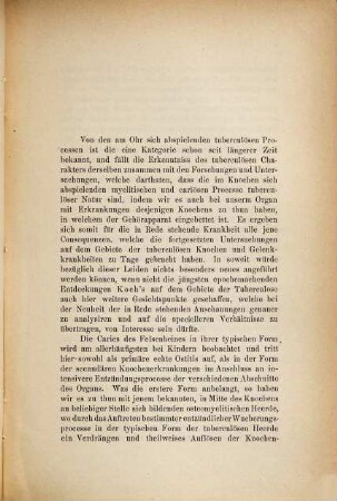 Ueber die Tuberculose des Ohres : Inaug.-Diss.