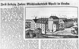 Ostritz-Leuba. Apeltmühle, aus: Neuer Görlitzer Anzeiger vom 1.5.1932