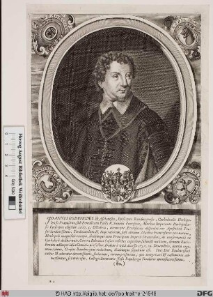 Bildnis Johann Gottfried I. (von Aschhausen), 1609-22 Fürstbischof von Bamberg u. 1617-22 von Würzburg