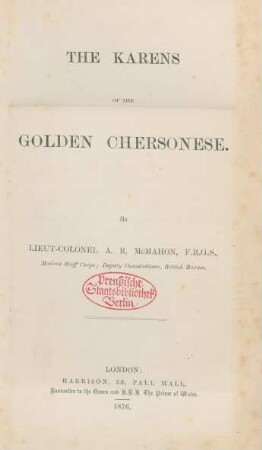 The Karens of the Golden Chersonese