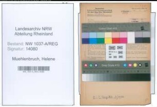 Entnazifizierung Helene Muehlenbruch , geb. 00.00.0000 ()