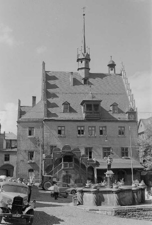 Pößneck. Rathaus am Markt