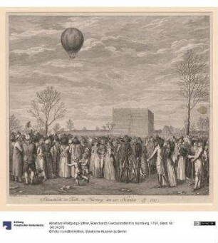 Blanchards Gasballonfahrt in Nürnberg, 1787