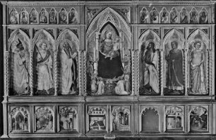 Polyptychon aus San Pancrazio: Madonna zwischen Heiligen