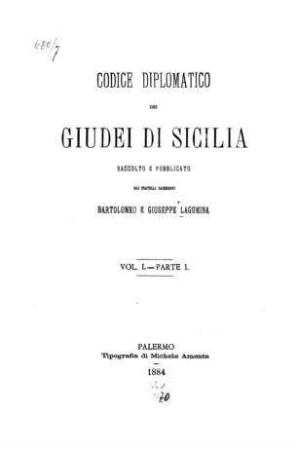 [Vol. 1 della Parte 1]