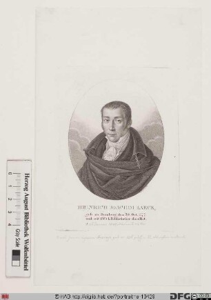 Bildnis Heinrich Joachim Jäck (Ps. Gottlieb Wahrmund)