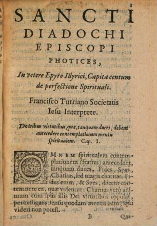 Capita centum de perfectione Spirituali