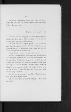 Berlin, den 26. April 1906