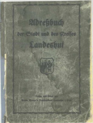 Adreßbuch der Stadt und des Kreises Landeshut