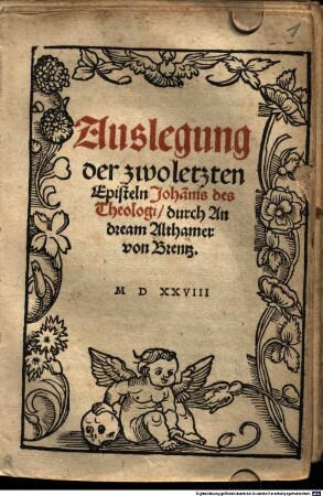 Auslegung der zwo letzten Episteln Johannis des Theologi