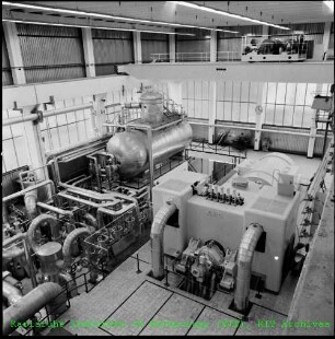Maschinenhaus der Kompakten Natriumgekühlten Kernenergieanlage (KNK)