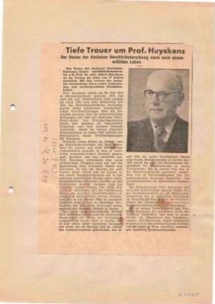 Huyskens, Albert (Prof. Dr. phil.)