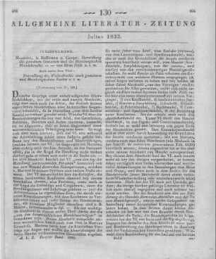 Pöhls, M.: Darstellung des gemeinen Deutschen und des Hamburgischen Handelsrechts für Juristen und Kaufleute. Bd. 1-2, T. 1-2. Hamburg: Hoffmann & Campe 1828 Auch u. d. T.: Darstellung des Wechselrechts nach gemeinem und Hamburgischem Rechte und nach den Gesetzen der vorzüglichsten handelnden Staaten Europa´s (Fortsetzung der im vorigen Stück abgebrochenen Rezension)