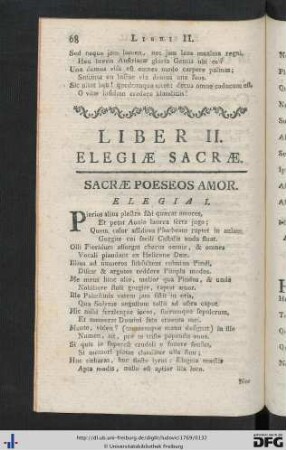 Liber II. Elegiae Sacrae.