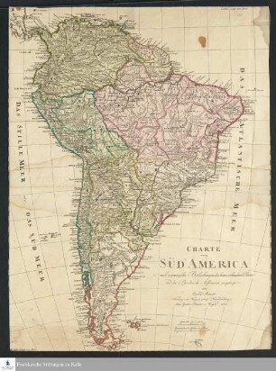 Charte von Süd America