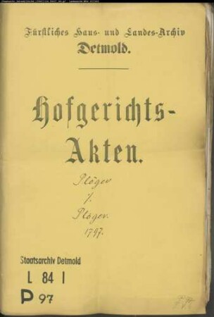 Plöger, Polizeidiener gegen den Apenkrüger Plöger - Erbschaft