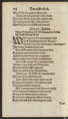 Der 41. Psalm. - Der 50. Psalm